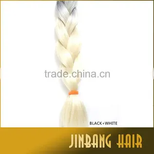 1B/Blonde Two Tone Ombre Braiding Hair Large Stock 100gram Ultra Braid Hair Extension thumbnail-4