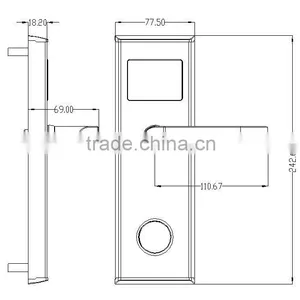GD Hotest Wood Hotel Handle Door Lock thumbnail-6