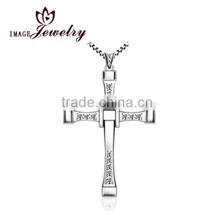 Antique Large Silver Cross Pendants For Necklace Best Sell thumbnail-1