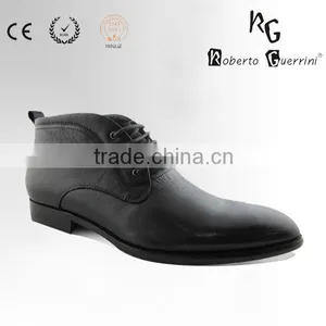 Black Patent Genuine Leather Ankle Boot for Men thumbnail-1
