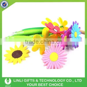 Customized Printed Promotional Silicone Flower Ball Pen, Flower Pen, Flower Ballpoint thumbnail-2