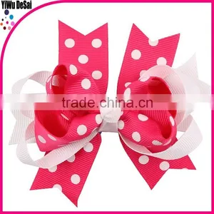 Popular Girls Hair Clips With the Cute Ribbon Bowknot Hair Accessory thumbnail-3