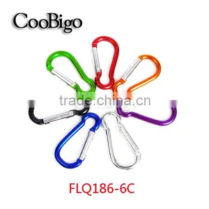 Colorful Aluminum Spring Carabiner Snap Hook Hanger Keychain Hiking Camping #FLQ186-6C(Mix-s) thumbnail-1