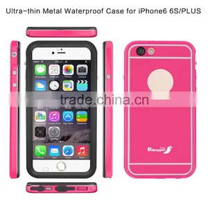 Slim Protective Waterproof Phone Case for Iphone 6 Plus Aluminum Metal Frame Full-Body Underwater thumbnail-1