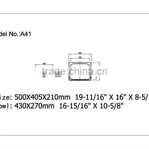 Wallmounted Washbasin Stainless Steel Bathroom Sink thumbnail-2