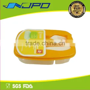 CE/FDA/LFGB Certifications Food Grade Plastic Material PP Type Lunch Box With Fork thumbnail-1