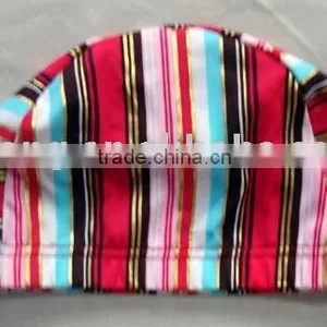 Stripe Printed Fashionable Swim Cap for Adult and Children thumbnail-1