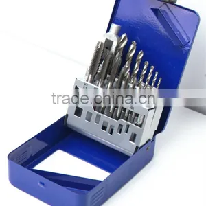 Din Metric Standard Tapping Tools Set, 7 Piece Taps, 7 Pieces Drills, 1 Piece Tap Wrench M3-M12 thumbnail-3