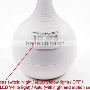 6 White LED + 6 Yellow LED Battery Operated Table Lamp With Night and Motion Sensor thumbnail-4