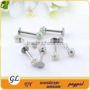 LR01071 Yellow Crystal Ball Lips Jewelry thumbnail-3