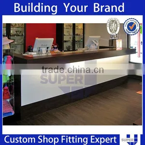 Designer Beauty Wooden Salon Reception Desk Counter thumbnail-2