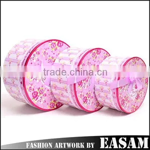 Three Sets Round Cardboard Gift Box,custom Christmas Gift Box Wholesale thumbnail-1