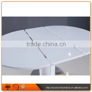 2016 New Designs White Light Expandable Round Dining Table thumbnail-5