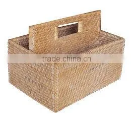 Very Nice and High Quality Full Rattan Basket 2016 With Brown Color thumbnail-1