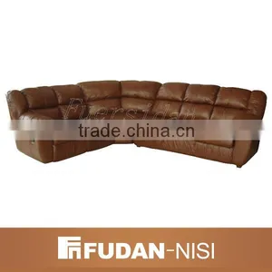 Italian Genuine Leather Extra Long Sofa for Dining Room thumbnail-1