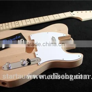 DIY Unfinished Electric Guitar Kits Solid A Level Mahagany Body MX-001 thumbnail-2