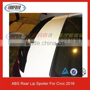 For Civic 10th 2016 Sedan 4Door Primer ABS Rear Trunk Spoiler Unpainted Auto Spoiler thumbnail-5