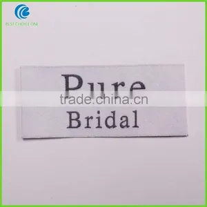 Custom Own Logo High Quality Heat Cut White Woven Clothing Labels thumbnail-1