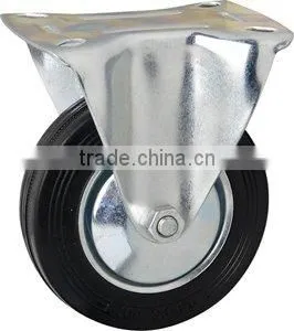 Industrial Black Rubber Caster thumbnail-1