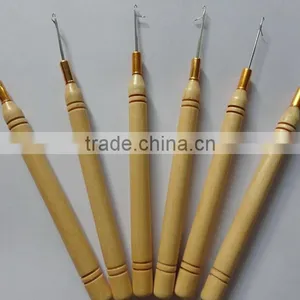 Micro Ring Wood Handle Hook Needler Hair Extension Tool thumbnail-2