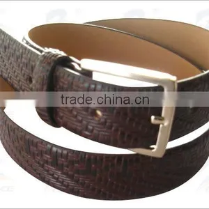 Men Fashion Western Cowhide Leather Belt thumbnail-1