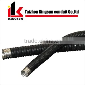 Black Color PVC Plastic Coated Metal Flexible Pipes thumbnail-1