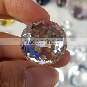 Faceted Smoky Clear White Crystal Pendants Beads thumbnail-2