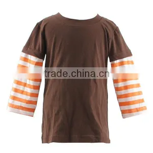 2016 Wholesale Liquidation Kids Clothes Split Joint Children Clothing Usa Strip Sleeve Shirt Fashion Shirts for Boys thumbnail-3