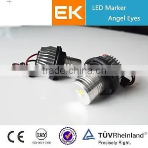 EK Favorites Compare Angel Eyes Heads Headlights Black Angel Eye Projector Headlights LED Angel Eyes Halo Rings thumbnail-3