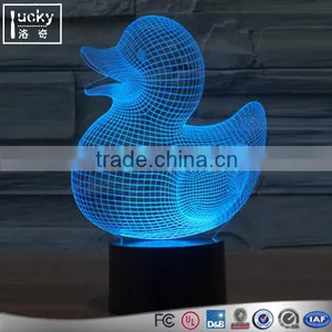 Custom Remote Control Duck Shape 7 Colors Desk /table Lamp for Kids Sleep thumbnail-1