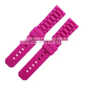 Soft 2 Pieces Custom Logo Rubber 20mm Watch Strap thumbnail-4