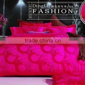 Glossy Jacquard Bedding Set Cotton Polyester Sheet Set thumbnail-1