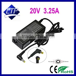 2016 New Arrival ac Adapter 20V 3.25A 5.5*2.5mm Power Supply for Acer 65W Notebook/laptop Charger thumbnail-1