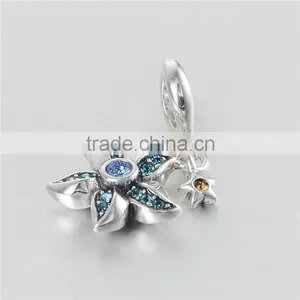 Wholesale Hanging Programmable 925 Sterling Silver Starfish Bracelet thumbnail-5
