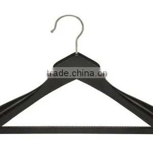High Quality Luxury Man Style Big Shoulder Natural Wooden Customer Top Hanger With Anti Slip Bar thumbnail-4