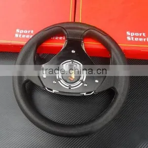 13 Inch MOMO Racing PU Steering Wheel With Horn Line thumbnail-2