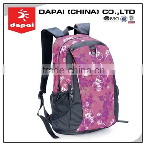 Ladies Designer School Backpack Bags Trendy Rose Skull Travel Backpack thumbnail-1