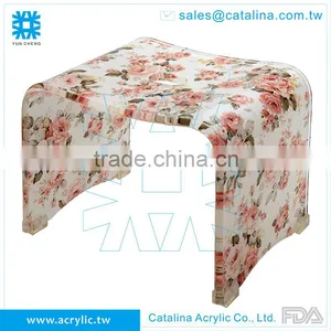 Flower Pattern Bathroom House Plastic Acrylic Chair thumbnail-3
