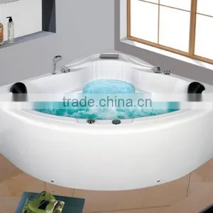 China Supplier Bathroom Corner Whirlpool Bath Tub CE Two People Indoor Whirlpool Massage Bathtub 1500 thumbnail-4