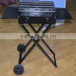 Commercial Mobile Grill Cart Table BBQ Grills From China thumbnail-5