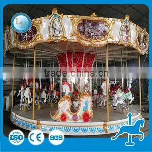 Lino 24seats Fairground Indoor Mechanical Carousel Horse Ride With CE Certificate thumbnail-1