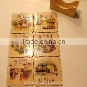 Bamboo Hand-painted Coasters thumbnail-1