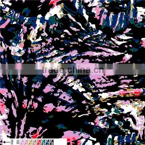 96 Polyester 4 Spandex Fabric, FDY Printed Spandex / Polyester Dress Fabric thumbnail-2