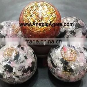 R.B.S Orgone Ball For Sell : Wholesale Rose Quartz,Black Tourmaline,Selenite Orgone Ball Spheres thumbnail-5