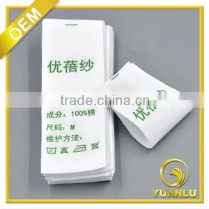 White 100 Cotton Washing Instructions Care Labels thumbnail-1