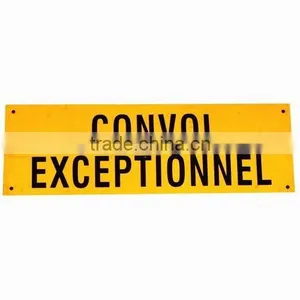 European Warning Flag With Reflective Warning Sign in French thumbnail-3