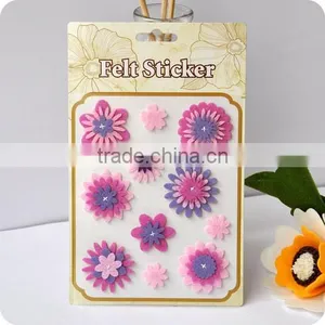 Adhesive Felt Sticker, 3d Sticker , Handmade Felt Sticker, Scrapbooking Sticker, Layered Sticker , Flower Felt Sticker thumbnail-1