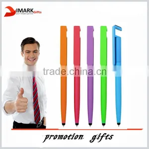 3 in 1 Multifunctional Plastic Stylus Touch Pen/ Phone Holder Ballpoint Pen thumbnail-1