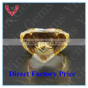 Loose Square Cut Beads for Sale/Synthetic Golden Yellow CZ for Jewelry thumbnail-2