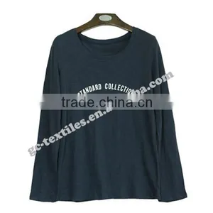 Girl's Manlange Grey Printed Standard Collection Long Sleeve T-shirts thumbnail-3